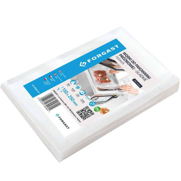 Pungi de ambalare în vid netede 25x15 cm - 100 buc. | FORGAST FG03403