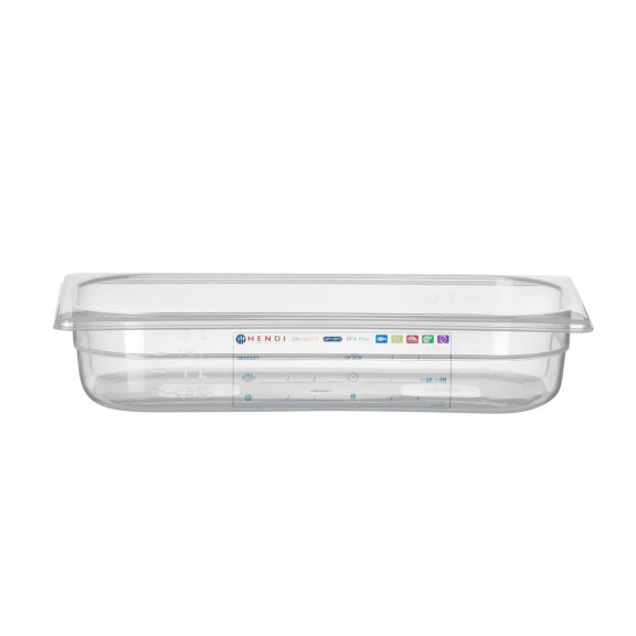 GN Recipient de 1/3 de gabarit. 6,5 cm în polipropilenă HACCP | HENDI 880289