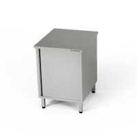 Masă de lucru din oțel inoxidabil cu dulap 60x70x85 cm | FORGAST