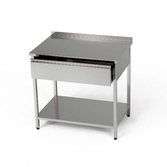 Masă de lucru din oțel inoxidabil cu sertar 80x70x85 cm | FORGAST
