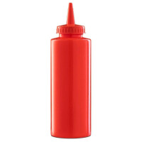Distribuitor de sos din polietilenă 0,35 l, roșu | FORGAST FG03218