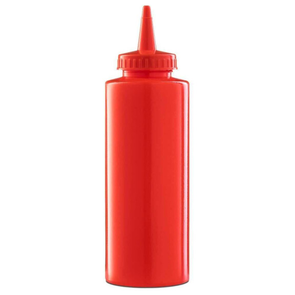 Distribuitor de sos din polietilenă 0,35 l, roșu | FORGAST FG03218