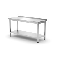 Masă de lucru montată pe perete cu raft HENDI 811498