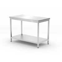 Masă de lucru centrală cu raft HENDI 811528