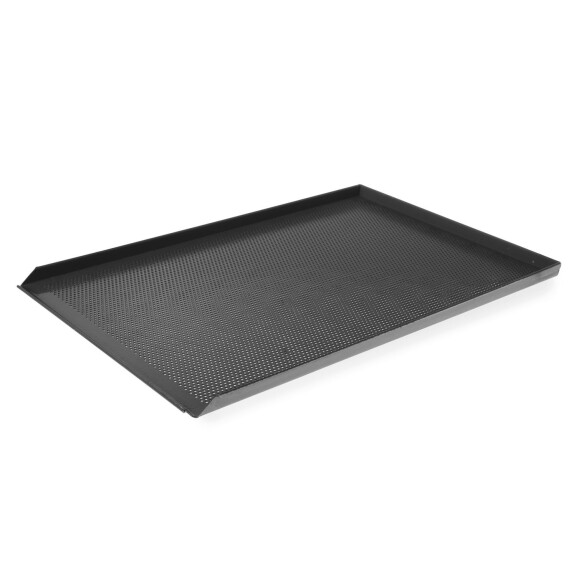 Tavă de copt perforată din aluminiu cu silicon - 60x40 cm | HENDI 808221