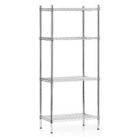 Raft de depozitare din oțel cromat 61x45,5x180 cm pliabil | FORGAST FG15131