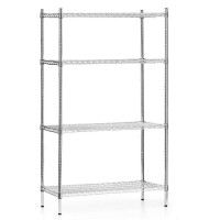 Raft de depozitare din oțel cromat 91x45,5x180 cm pliabil | FORGAST FG15132