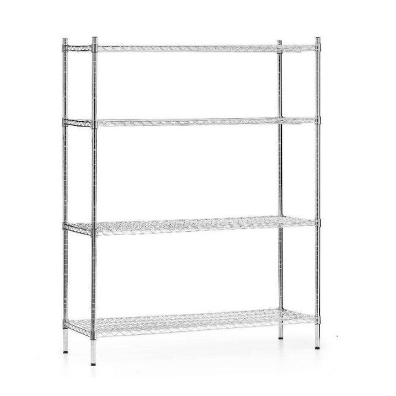 Raft de depozitare din oțel cromat 122x45,5x180 cm pliabil | FORGAST FG15133