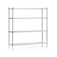 Raft de depozitare din oțel cromat 152x45,5x180 cm pliabil | FORGAST FG15134