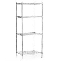 Raft de depozitare din oțel cromat 61x61x180 cm pliabil | FORGAST FG15135