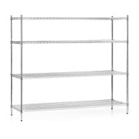 Raft de depozitare din oțel cromat 182x61x180 cm pliabil | FORGAST FG15140