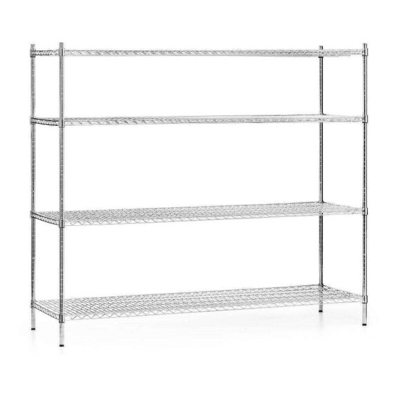 Raft de depozitare din oțel cromat 182x61x180 cm pliabil | FORGAST FG15140