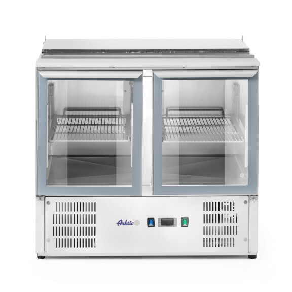 Salatieră frigorifică cu 2 uși și capac cu balamale HENDI 236246