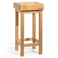 Bloc de măcelărie din lemn 40x40x10 cm pe bază | FORGAST FG12240