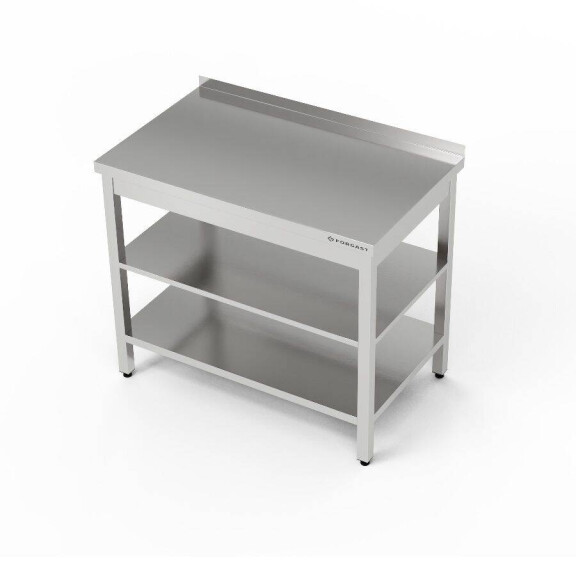 Masă de lucru din oțel inoxidabil cu două rafturi 50x60x85 cm | FORGAST