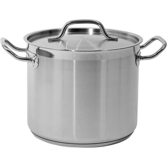 Oală înaltă din oțel inoxidabil - capacitate. 9l cu capac | YATO YG-00003