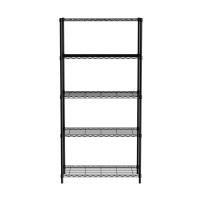 Raft de depozitare cromat negru cu 5 rafturi HENDI 812990