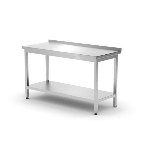 Masă de lucru montată pe perete cu raft HENDI 811481