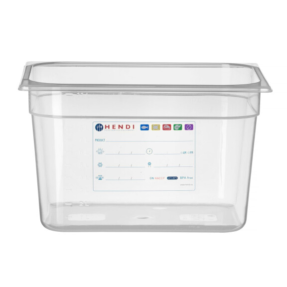 GN 1/2" container. 20 cm în polipropilenă HACCP | HENDI 880159
