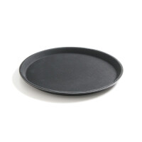 Tavă de servire antiderapantă neagră dia. 50 cm | HENDI 508787