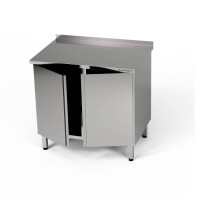 Masă de lucru din oțel inoxidabil cu dulap 80x70x85 cm | FORGAST