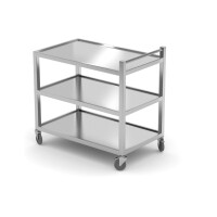 Cărucior de așteptare din oțel inoxidabil sudat cu 3 rafturi HENDI 810224