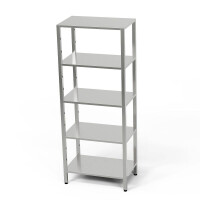 Raft inoxidabil cu 5 rafturi - 3 rafturi reglabile 120x60x180 cm | FORGAST