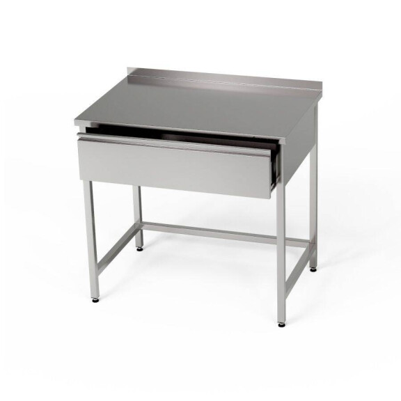 Masă de lucru din oțel inoxidabil cu sertar 50x60x85 cm | FORGAST