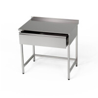 Masă de lucru din oțel inoxidabil cu sertar 70x70x85 cm | FORGAST