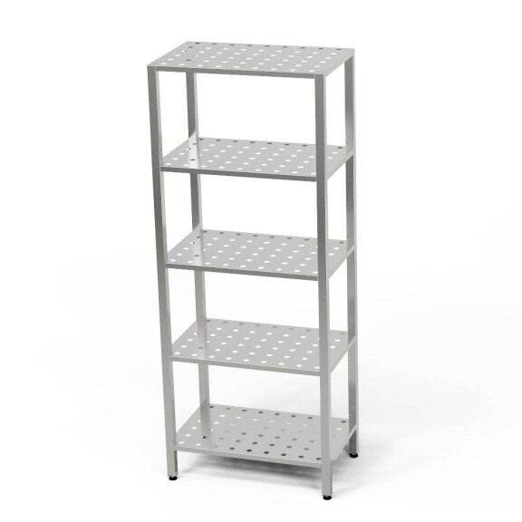 Raft perforat cu 5 rafturi din oțel inoxidabil 120x70x180 cm | FORGAST