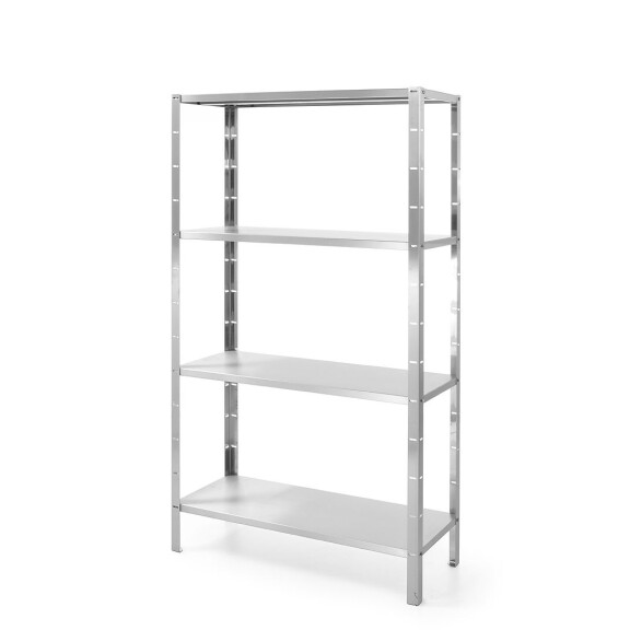 Regał magazynowy nierdzewny skręcany 4-półkowy 100x40cm | HENDI 812525