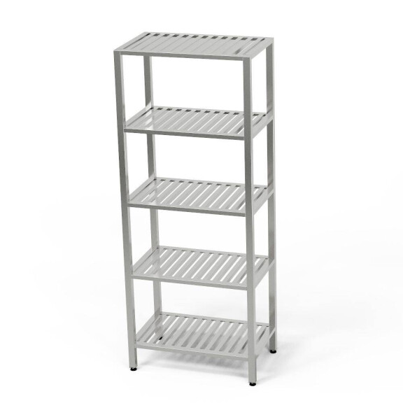 Raft Greting din oțel inoxidabil cu 5 rafturi 70x60x180 cm | FORGAST