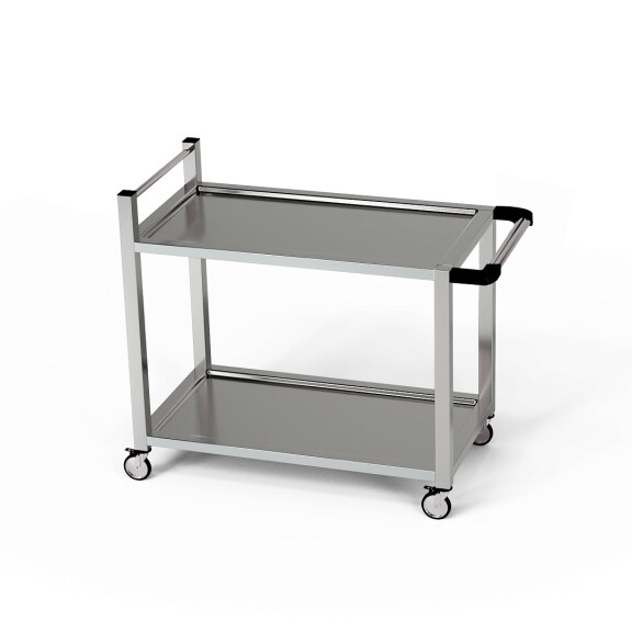 Cărucior cu 2 rafturi din oțel inoxidabil 120x70x85 cm | FORGAST