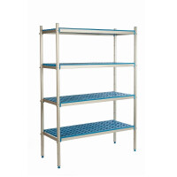 Bibliotecă independentă cu 5 rafturi adânci. 50 cm 4PD-55+5P-105+10P-115 | ALUSHELF 50236