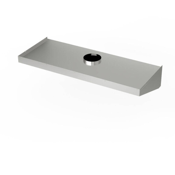 Hota înclinată din oțel inoxidabil montată pe perete 400x80 cm | FORGAST