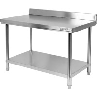Masă de lucru din oțel inoxidabil cu raft 120x60x85 cm | YATO YG-09022