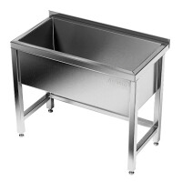 Bazin de înot cu 1 cameră din oțel inoxidabil (adâncime. 30 cm) 80x60x85 cm | FORGAST