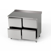 Masă de lucru din oțel inoxidabil cu 4 sertare 80x60x85 cm | FORGAST