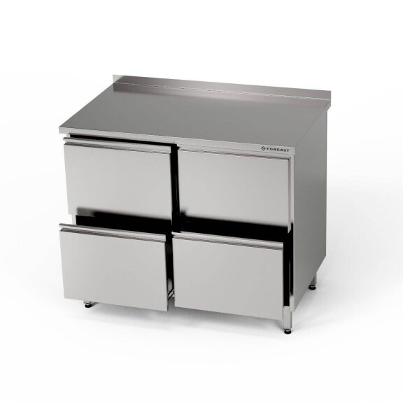 Masă de lucru din oțel inoxidabil cu 4 sertare 80x60x85 cm | FORGAST