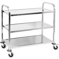 Cărucior de chelner pliabil din oțel inoxidabil cu 3 rafturi | YATO YG-09096