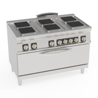 Bucătărie electrică pentru catering 6 poli kw. cu cuptor | TECNOINOX 716067