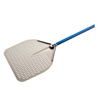 Coajă dreptunghiulară pentru pizza, perforată din aluminiu anodizat | GI.METAL A-45RF/120