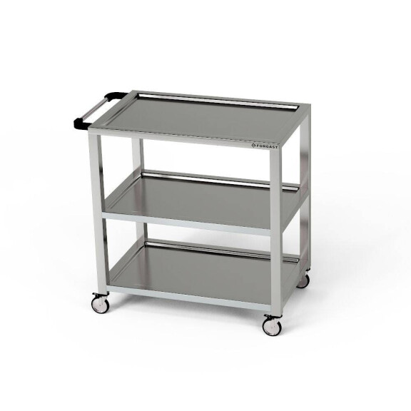 Cărucior cu 3 rafturi din oțel inoxidabil 110x40x85 cm | FORGAST