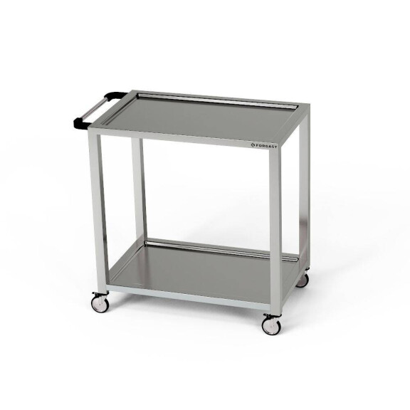 Cărucior cu 2 rafturi din oțel inoxidabil 80x60x85 cm | FORGAST