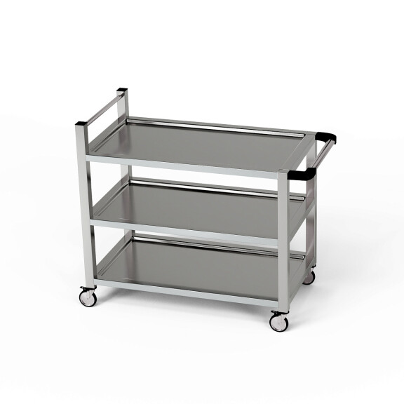 Cărucior cu 3 rafturi din oțel inoxidabil 110x40x85 cm | FORGAST