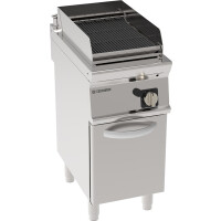 Grătar cu apă pe gaz cu grătar din fontă pe bază închisă 33x45 cm | TECNOINOX 713049