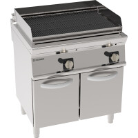 Grătar cu apă și gaz cu grătar din fontă pe bază închisă 72x45 cm | TECNOINOX 713050