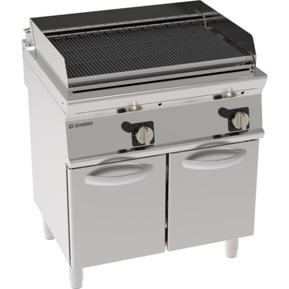 Grătar cu apă și gaz cu grătar din fontă pe bază închisă 72x45 cm | TECNOINOX 713050