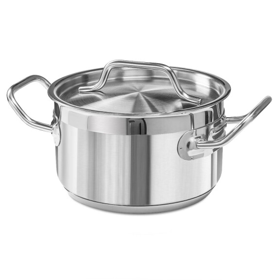 Oală medie din oțel inoxidabil cu capac, 1,9 l, diametru 16 cm | FORGAST FG02831