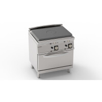 Cuptor pe gaz gastronomic cu placă TOP și cuptor pe gaz GN2/1 16 kW | TECNOINOX 713089